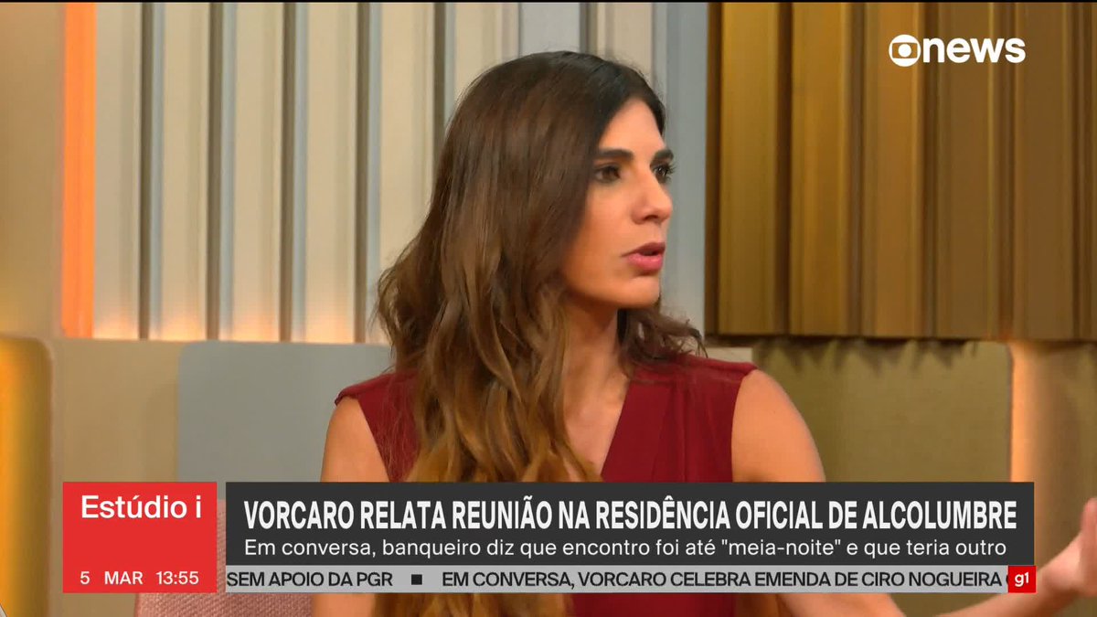Em mensagens com a namorada, Martha Graeff, Daniel Vorcaro, dono do Banco Master, relata reunião "até meia-noite" na residência oficial do presidente do Senado, Davi Alcolumbre. Assista: #GloboNews #Estudioi
