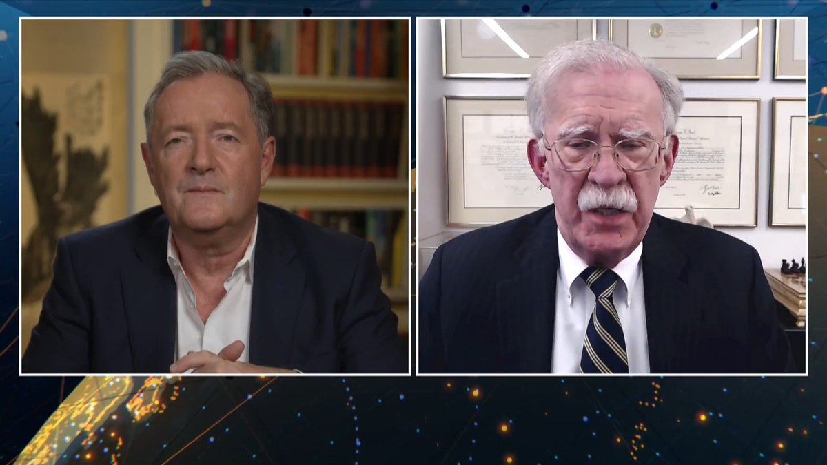 "The question is, who gets me first, the Iranians or Trump?" Ambassador John Bolton discusses the President and his stance on the Iran war - watch more👇 📺 Piers Morgan | John Bolton