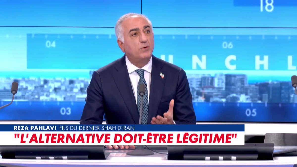 "La seule façon d'éviter le problème que ce régime a créé, c'est qu'il n'existe plus donc un changement de régime !" affirme Reza Pahlavi 🔴 Reza Pahlavi en direct dans #Punchline sur #Europe1