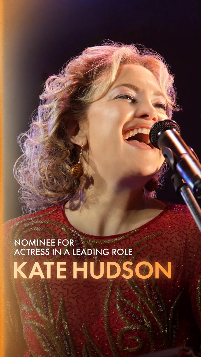Kate Hudson as Claire Sardina in SONG SUNG BLUE. Nominated for Actress in a Leading Role at the 98th Oscars. Watch the #Oscars LIVE on Sunday, March 15th, at 7e/4p on ABC and Hulu. #OnlyAtTheOscars
