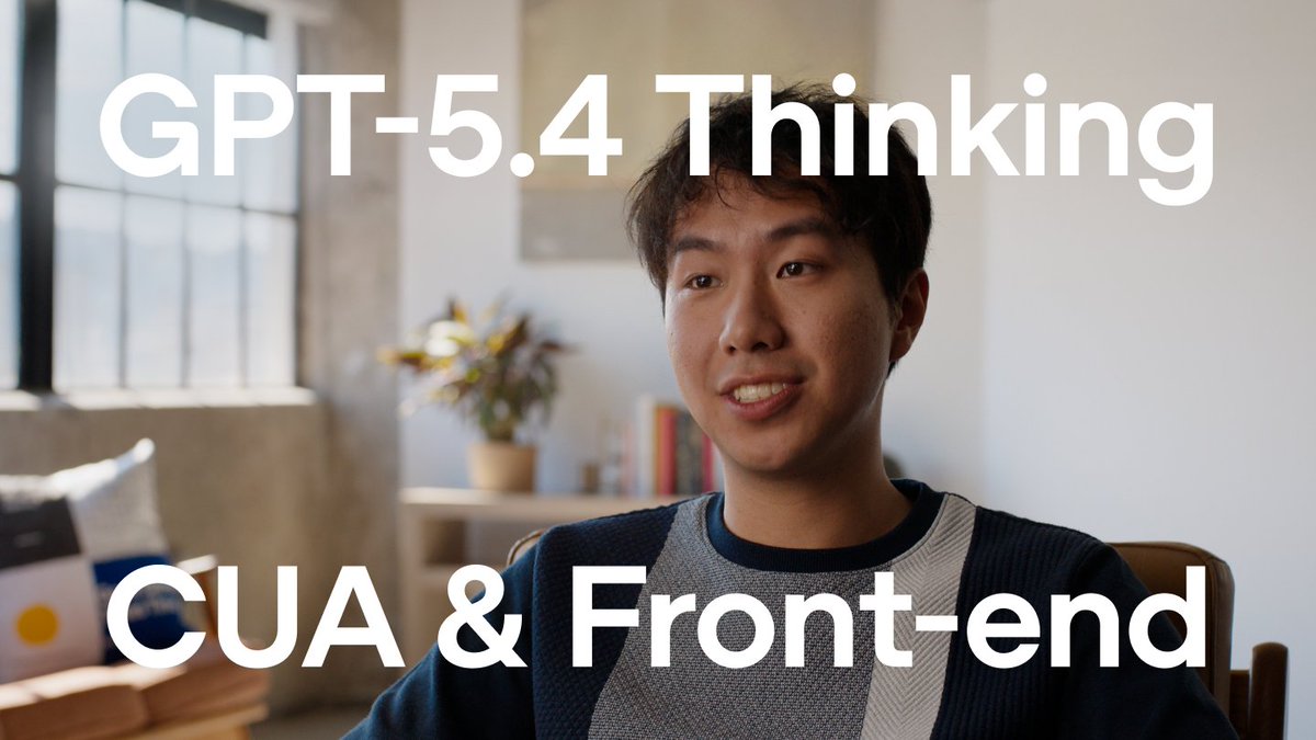 GPT-5.4 is here. Native computer-use capabilities. Up to 1M tokens of context in Codex and the API. Best-in-class agentic coding for complex tasks. Scalable tool search across larger ecosystems. More efficient reasoning for long, tool-heavy workflows.