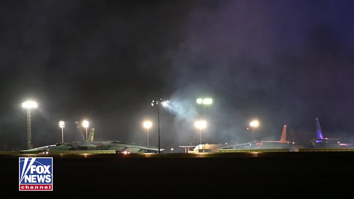 AMERICAN AIRPOWER: New footage shows B-52 Stratofortress bombers taking off as the U.S. military continues pressing the Iranian regime. B-52 bombers struck Iranian ballistic missile targets and command posts in the first 100 hours of Operation Epic Fury. Get the latest updates on Iran here:
