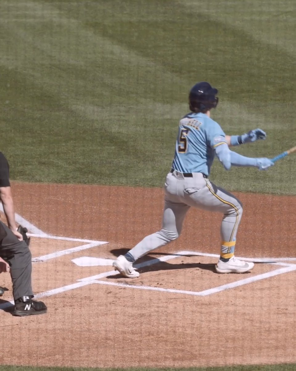 GARRETT MITCHELL JUST HIT A BALL 462 FEET TO LEAD OFF THE GAME