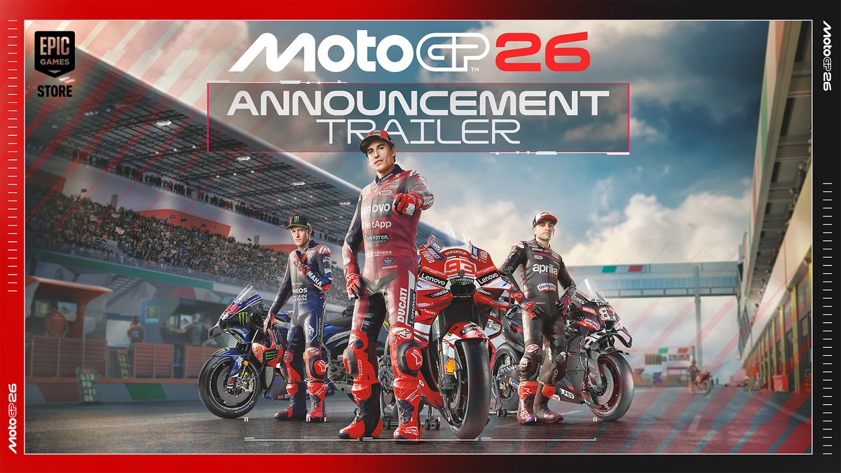 #MotoGP26 arrives on April 29 🏁 Take on the 2026 MotoGP™🏁 season with a more authentic riding physics, train like real riders with Ultimate Race Off, and race online with full cross-play when the lights go out.