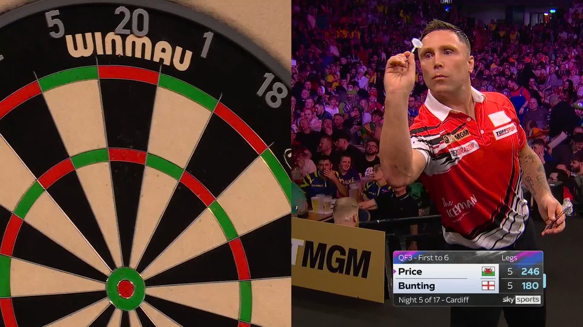 GERWYN PRICE CRAWLS OVER THE LINE IN CARDIFF 🏴󠁧󠁢󠁷󠁬󠁳󠁿 It's so tense in the deciding leg, but Gerwyn Price holds his nerve to move into the Semi-Finals on home-soil! Live Scores &amp; Streaming 📲