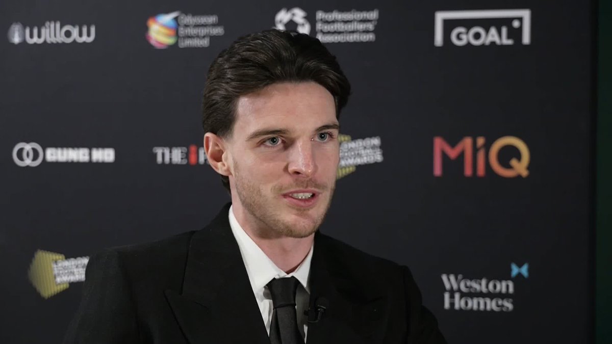 "We know what we want to achieve" 🗣️ Declan Rice speaks about Arsenal's chances in the Premier League title race 🏆