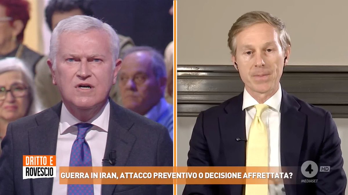 Un acceso confronto tra Maurizio Belpietro e Alessandro Orsini (sociologo) a #drittoerovescio