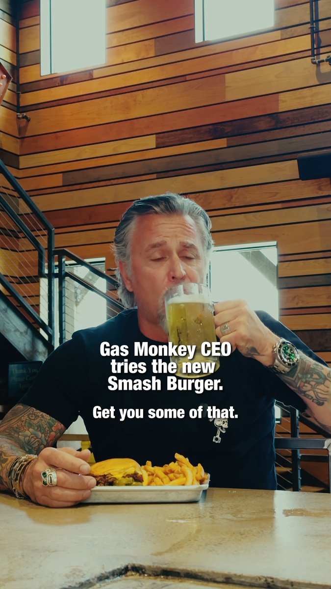 The internet’s been debating burgers all week… So I had to run my own test at #GasMonkeyIcehouse 🍔 Big bite. No hesitation. Verdict: Damn good cheeseburger! + you can grab a @DrinkGarageBeer with ours, can't say the same about the Big Arch 😏