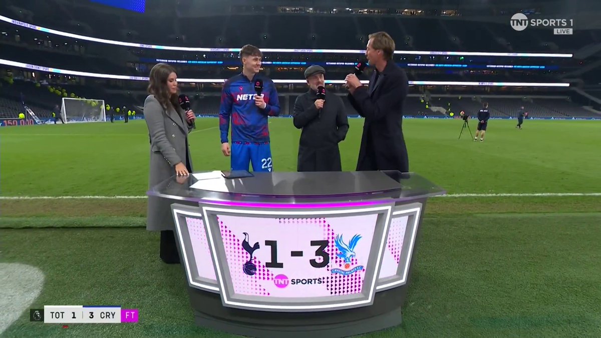 "First half, we were the better side." Crystal Palace striker Jorgen Strand Larsen reflects on the win over Tottenham. ๐๏ธ Becky Ives | ๐บ TNT Sports & discovery+ UK