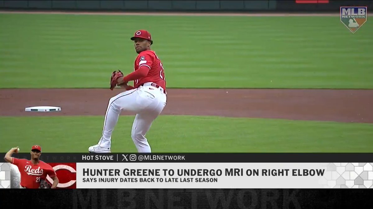 Hunter Greene is dealing with right elbow discomfort and will have an MRI. Matt and Harold react to the news on #MLBNHotStove and discuss what it means for the depth of the Reds' rotation.