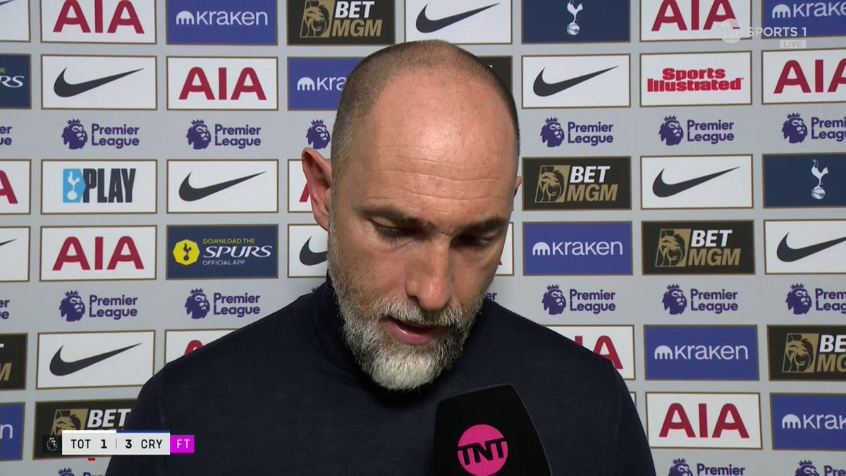 "After this game I believe more than I did before." Tottenham head coach Igor Tudor after the defeat to Crystal Palace 💪 🎙️ Liam MacDevitt | 📺 TNT Sports & discovery+ UK