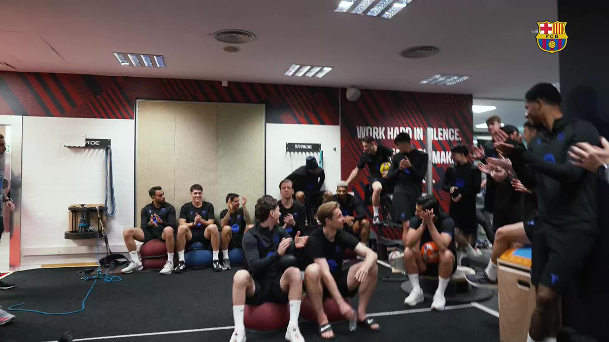 Training, rain and special moments 🎥 👇 Thursday at the Ciutat Esportiva.