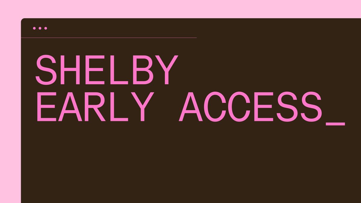 1/ AI needs crypto's infrastructure. Crypto needs AI's scale. Shelby is built for both. Early Access is open. Apply to build today.