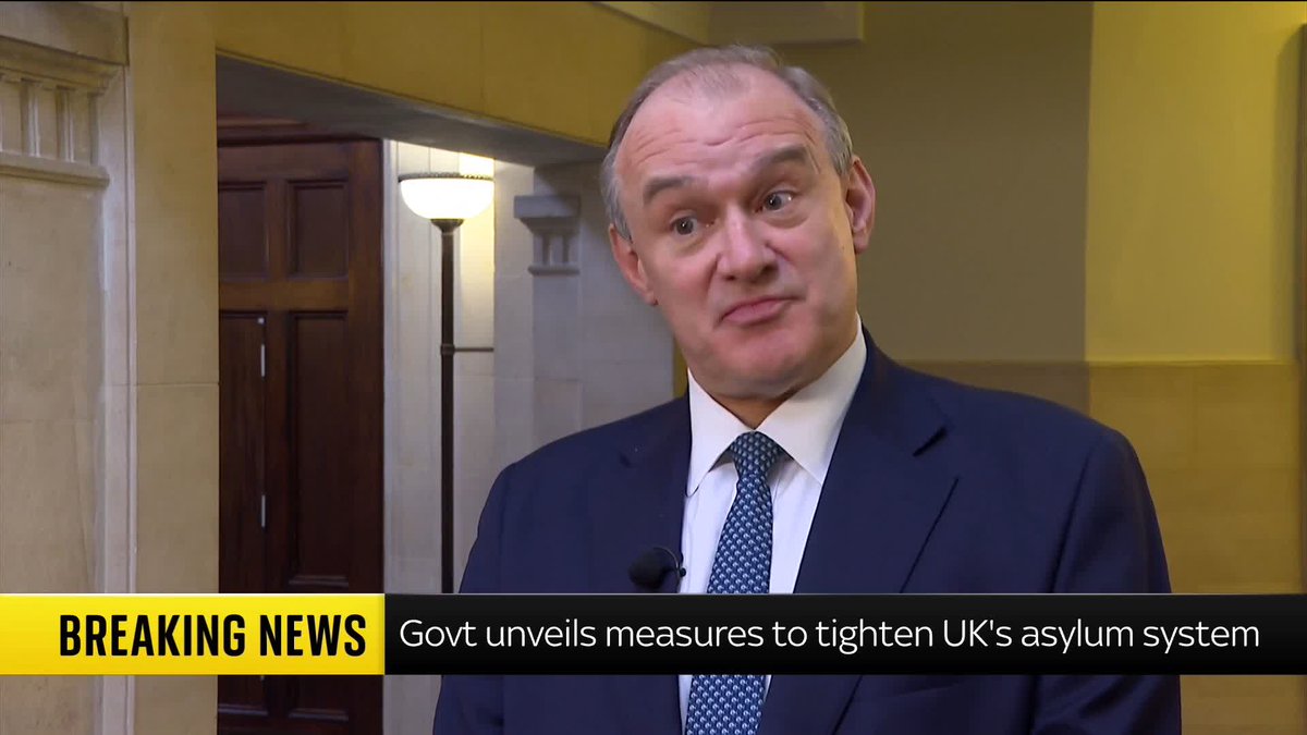 'What would make a difference is if we massively sped up the processing, get rid of the backlogs' Leader of the Liberal Democrats, Sir Ed Davey responds to the planned changes being made to the immigration system 📺 Sky 501