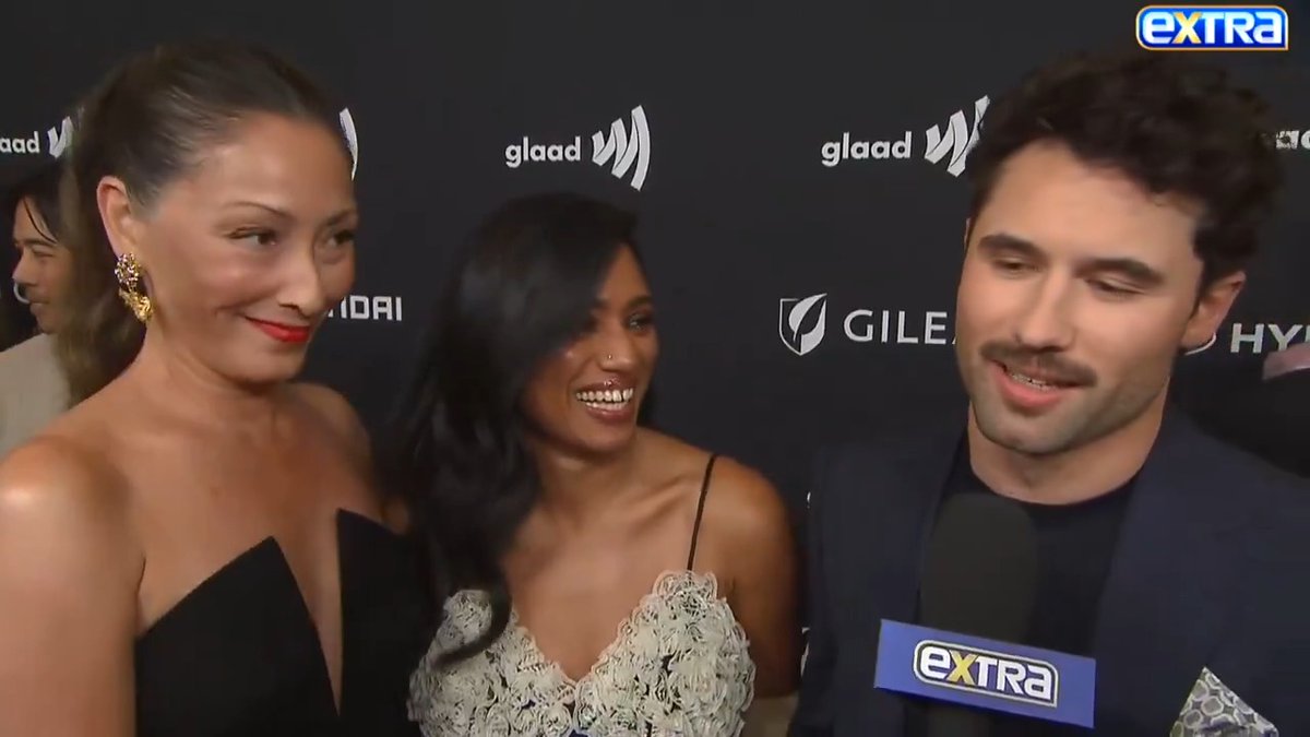 #HeatedRivalry stars Robbie Graham-Kuntz, Christina Chang &amp; Nadine Bhabha talk hopes for Season 2 — Robbie wants a wedding scene! 🤵‍♂️🤵‍♂️ #GLAADAwards