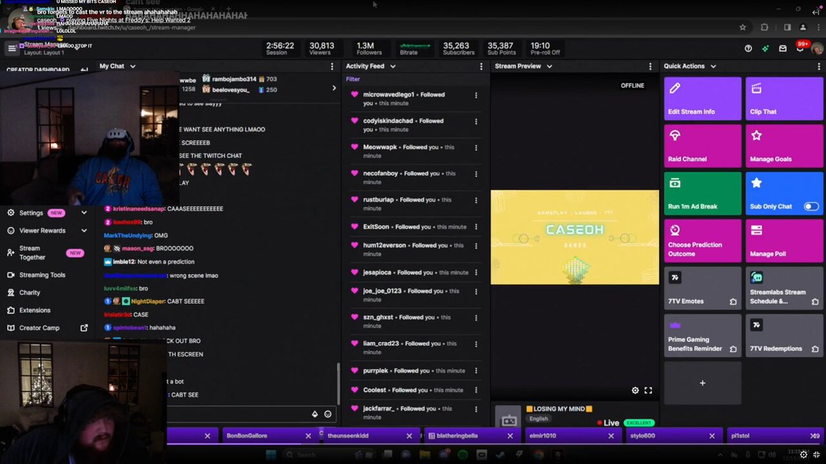 CaseOh reacts to an old clip of him forgetting to show the game he was playing for 30 minutes on stream 😭 😭