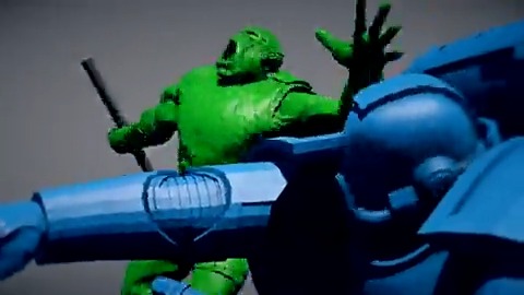 // space marine vs orcs (slow-mo)