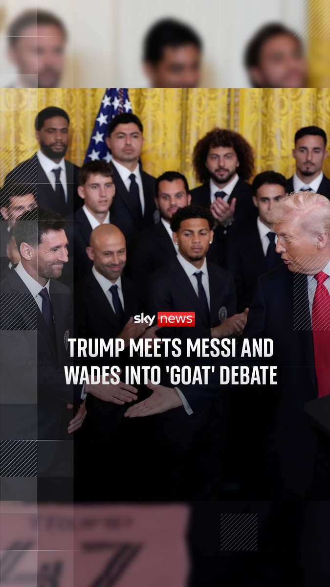 U.S. President Donald Trump welcomed Lionel Messi and his Inter Miami teammates to the White House ⬇️