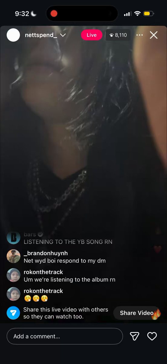 Nettspend listening to Traphouse 2016 on instagram live