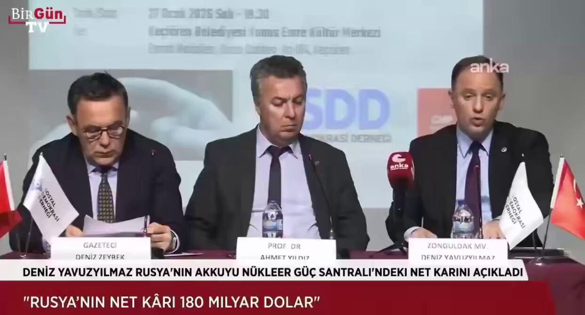 Siz, çocuğunuz, çocuğunuzun çocuğu, çocuğunuzun çocuğunun çocuğu, çocuğunuzun… Deniz Yavuzyılmaz, “beş nesillik vurgun” dedi, Rusya’nın 2088 yılına kadar Türkiye’den kazanacağı kılçıksız 180 milyar doların faturasının nasıl ödetileceğini anlattı.