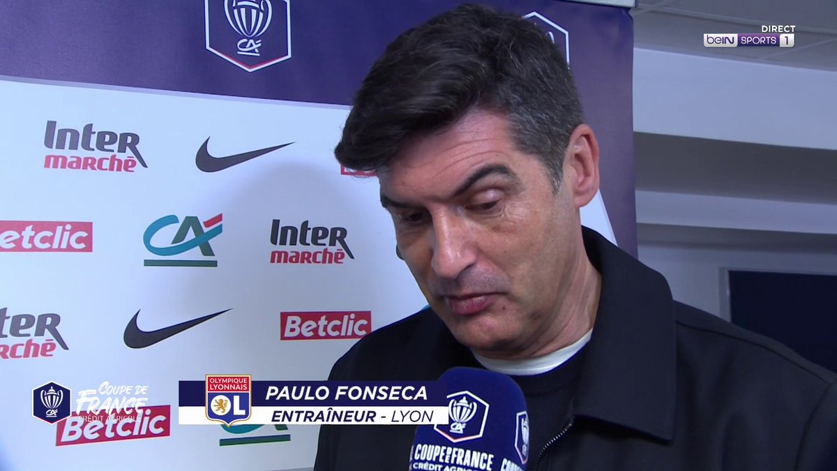 🚨 Paulo Fonseca 🇵🇹 : « 𝗢𝗡 𝗔𝗨𝗥𝗔𝗜𝗧 𝗠𝗘́𝗥𝗜𝗧𝗘́ +, 𝗢𝗡 𝗔 𝗗𝗢𝗠𝗜𝗡𝗘́ 𝗟𝗘 𝗠𝗔𝗧𝗖𝗛 mais… cette équipe de Lens est très expérimentée et magnifique en contre-attaque… 𝗙𝗘́𝗟𝗜𝗖𝗜𝗧𝗔𝗧𝗜𝗢𝗡𝗦 𝗔̀ 𝗘𝗨𝗫 ! 😁 » 🎙️ beIN SPORTS
