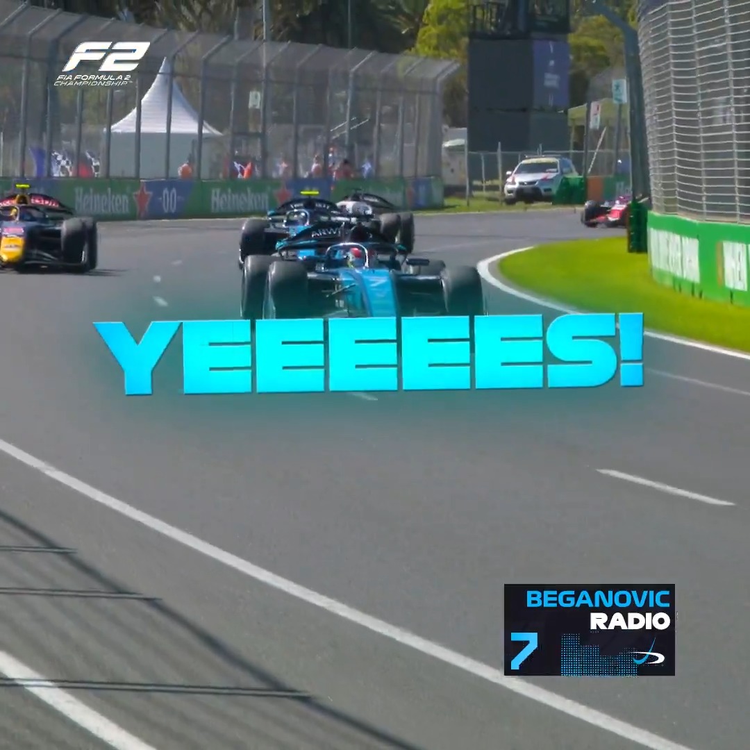 What. It. Means. 💙🎙️ Dino Beganovic claims pole in the #F2 season opener in Melbourne 👊 #AusGP