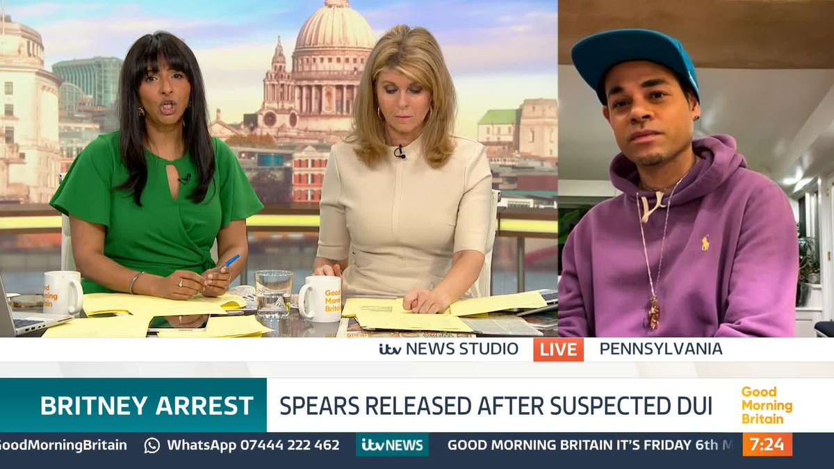 'I want the world to know she's a great person...We all make mistakes.' Britney Spears’ friend Sean Phillip tells Kate and Ranvir that she is doing OK and gave him her blessing to speak out on the show this morning.