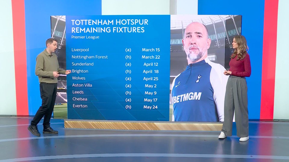 A look at Tottenham Hotspurs' remaining fixtures in the 2025/26 season ⚪️
