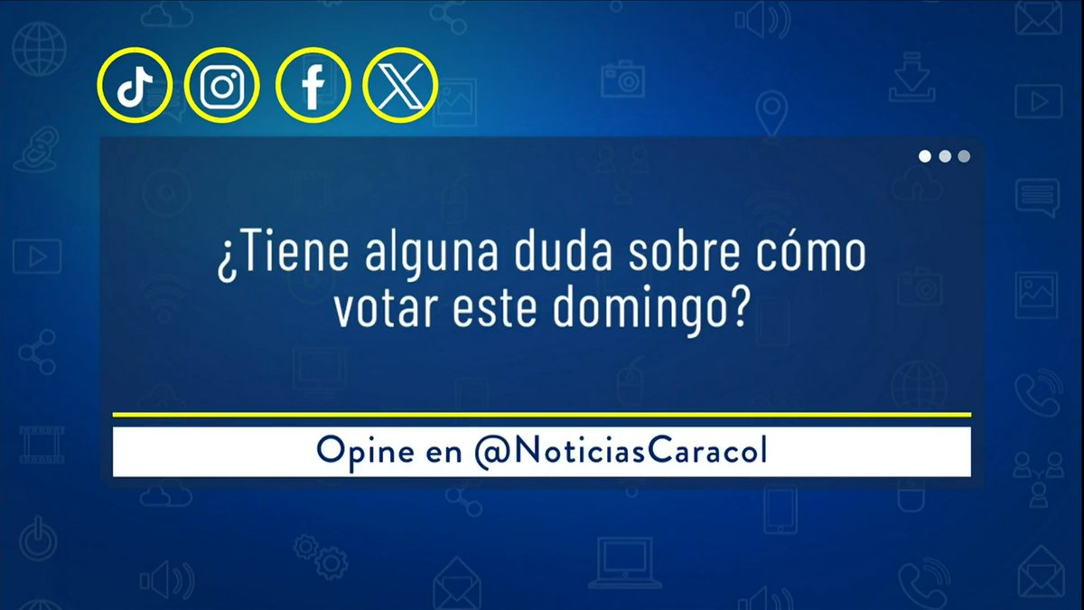 #ColombiaDecide2026 | ¿Tiene alguna duda sobre cómo votar este domingo? Responderemos sus preguntas en vivo durante nuestras emisiones. Siga la señal en vivo de Noticias Caracol 👉