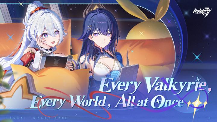 Every Valkyrie, Every World, All at Once "Hehe, but as long as you're with me, no matter who we are, we'll have fun in any world!" #DayWithMei #HonkaiImpact3rd