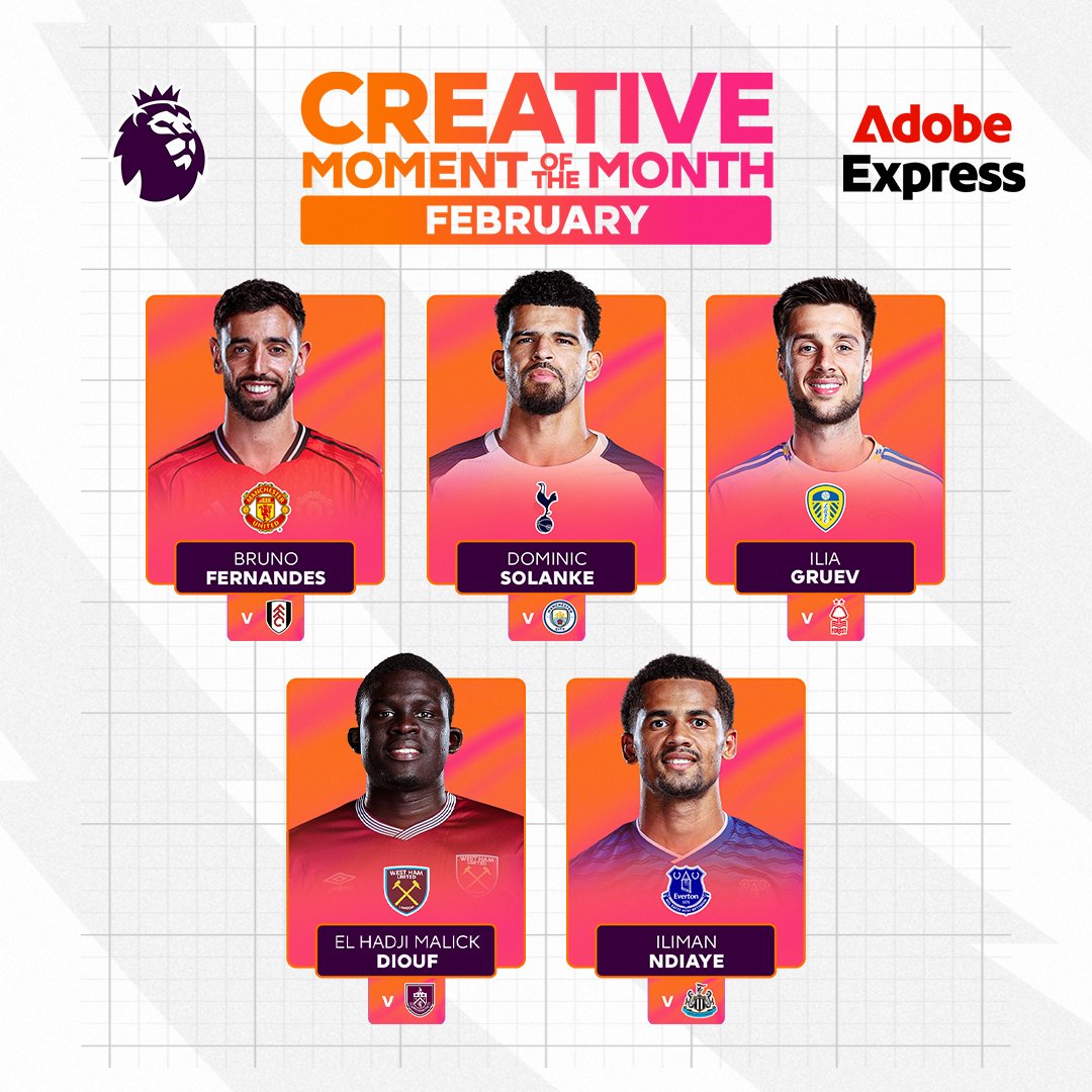 Five moments of pure class and creativity 😍 Vote now for February’s Adobe Express Creative Moment of the Month 👇