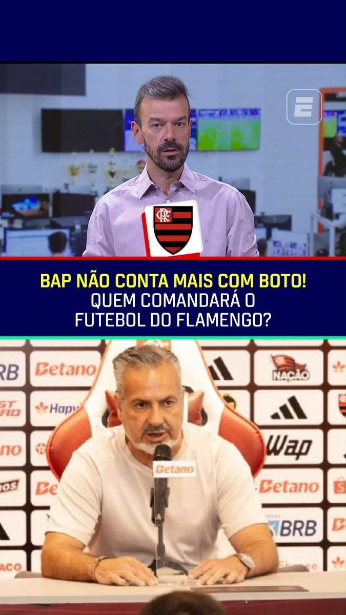 Pedro Ivo Almeida traz o panorama da situação do Flamengo. O presidente Bap já está decidido a não contar mais com José Boto como diretor de futebol. 🎥 ESPN Brasil | SportsCenter Brasil