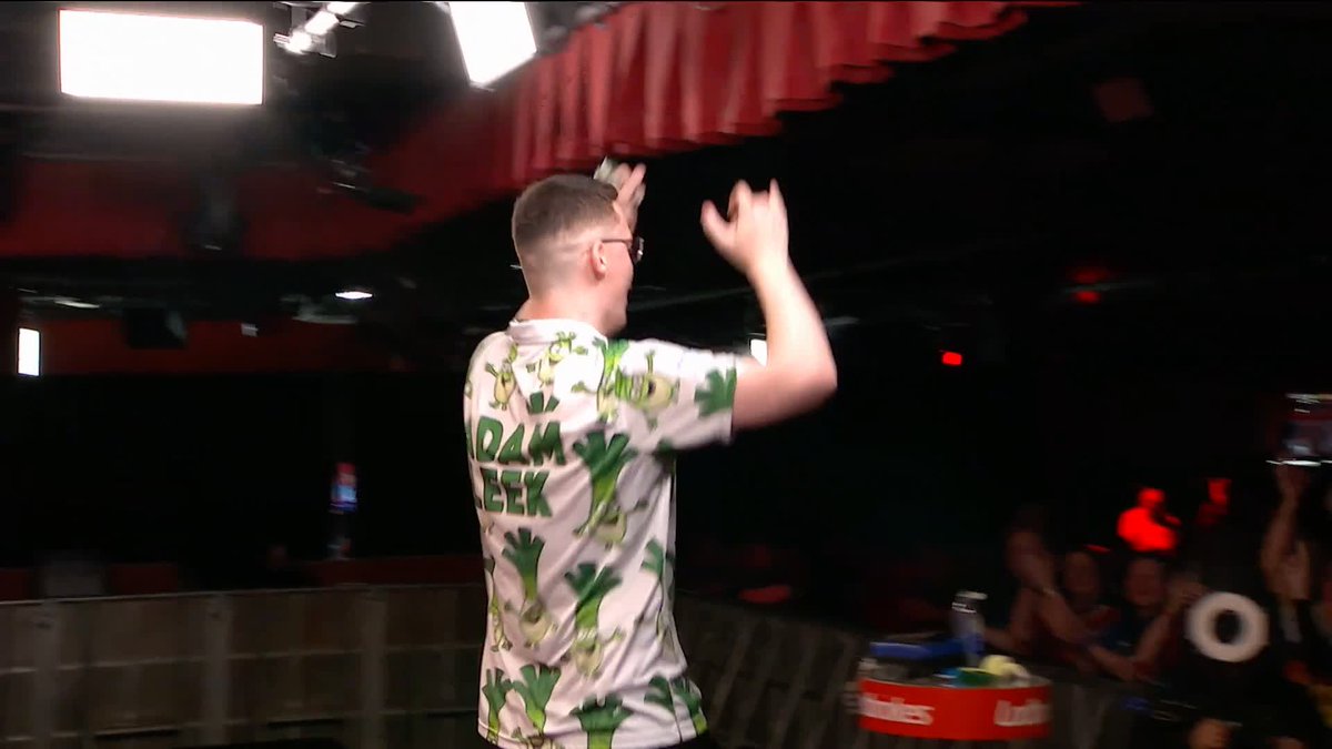 LEEK EDGES PAST SHARP! Leek is loving it 🤣 Adam Leek missed EIGHT match darts against David Sharp, before taking out a huge 114 checkout to win the last-leg decider! Live Scores & Streaming #UKOpenDarts | R1