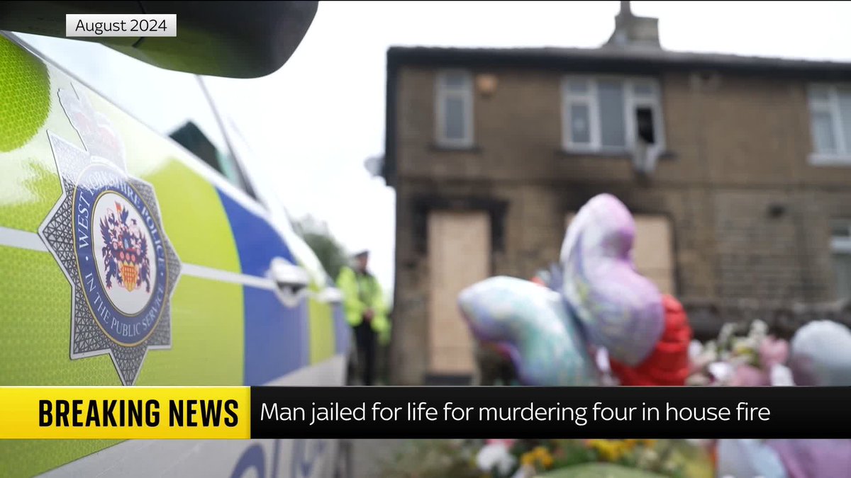 BREAKING: A man who killed his ex-partner's sister and her three children in a house fire has been sentenced to life in prison. Sky's north of England correspondent Katerina Vittozzi has the latest 📺 Sky 501, Virgin 602, Freeview 233 and YouTube