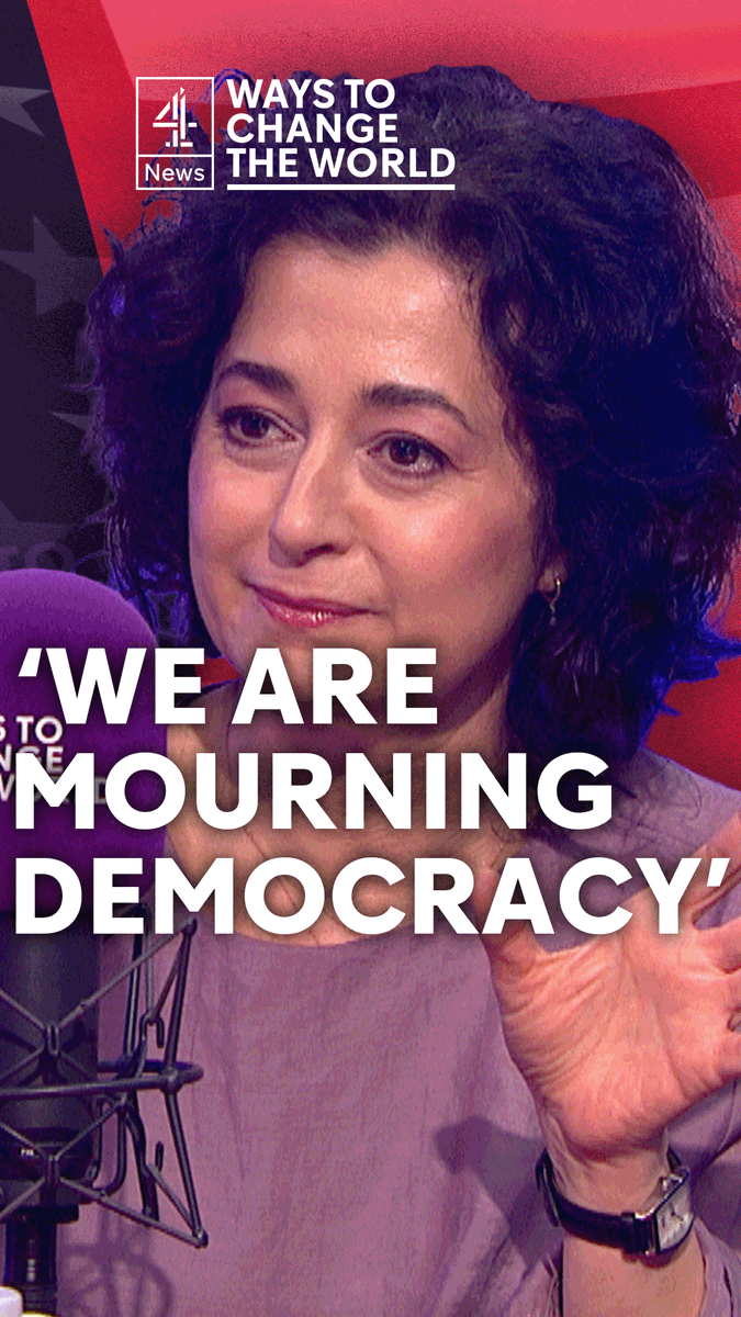 Turkish author and journalist Ece Temelkuran says 'this is the first time in history that humans are mourning' the loss of 'democracy' and other 'beautiful things' - on the latest episode of Ways to Change the World with Krishnan Guru-Murthy.