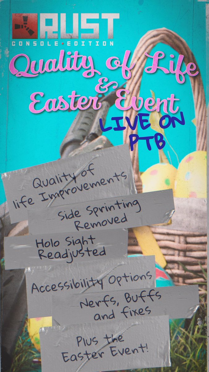 The Quality of Life update and Easter event are now live on Public Test Branch, we can't wait for you to test them out!