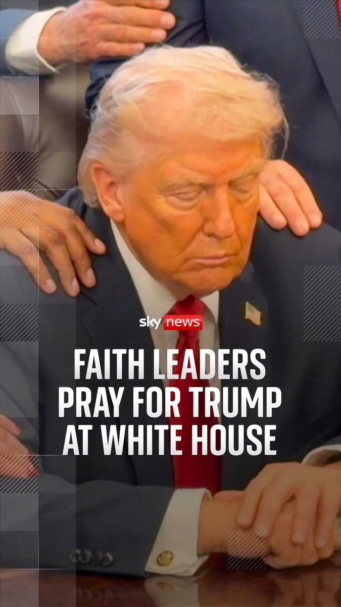 Christian leaders from around the U.S. have joined Donald Trump to pray in the Oval Office. In the last few minutes, the president has posted on Truth Social that he will only accept 'UNCONDITIONAL SURRENDER' from Iran. 🔗