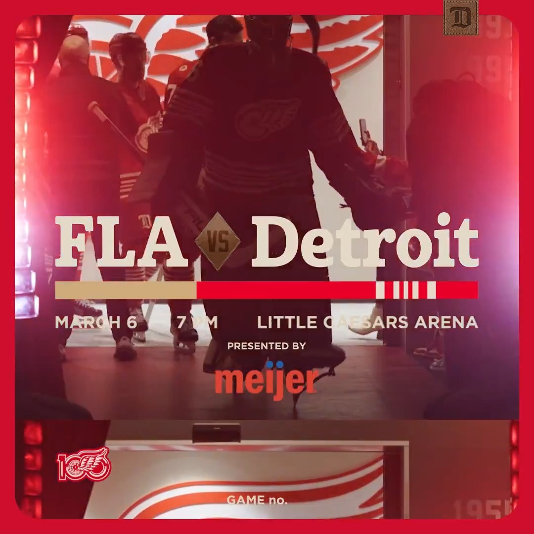 Friday night vs. the Panthers! 🏒 7:00 P.M. 📺 FanDuel Sports Network Detroit 📻 97.1 The Ticket: 🎟️ 🤝 Meijer
