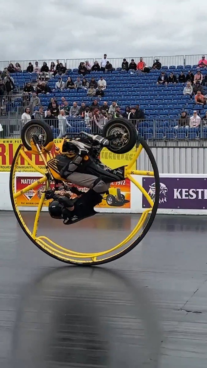 Most forward rolls on a motorcycle in one minute - 14 achieved by Oscar Whitlock (UK)