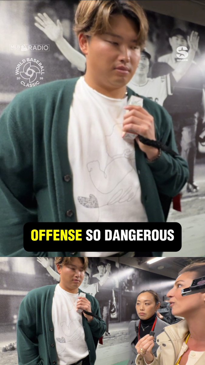 *Shohei Ohtani 🦄 *Sleep 💤 *Eating 🍽️ The keys to 🇯🇵 amazing offense are simple according to 村上宗隆 , as he tells Dani Wexelman #WorldBaseballClassic | Chicago White Sox | 野球日本代表 侍ジャパン 公式
