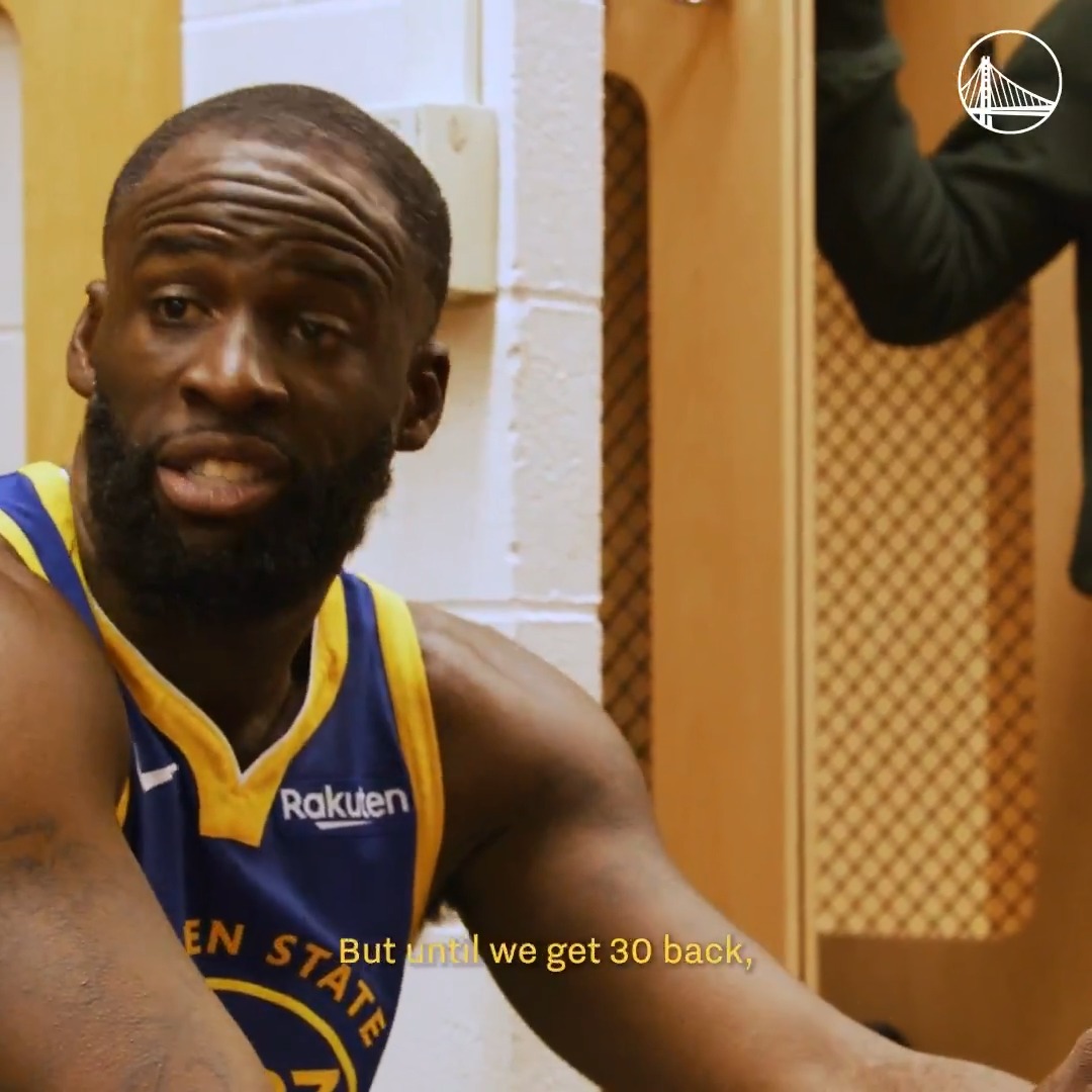 Grit, toughness, and then some. Inside the Warriors locker room following last night's win in Houston.
