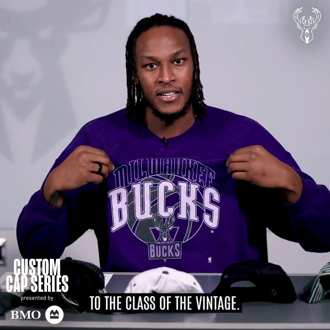 Paying homage to the class of the vintage. Myles Turner created his own BMO U.S. custom cap.