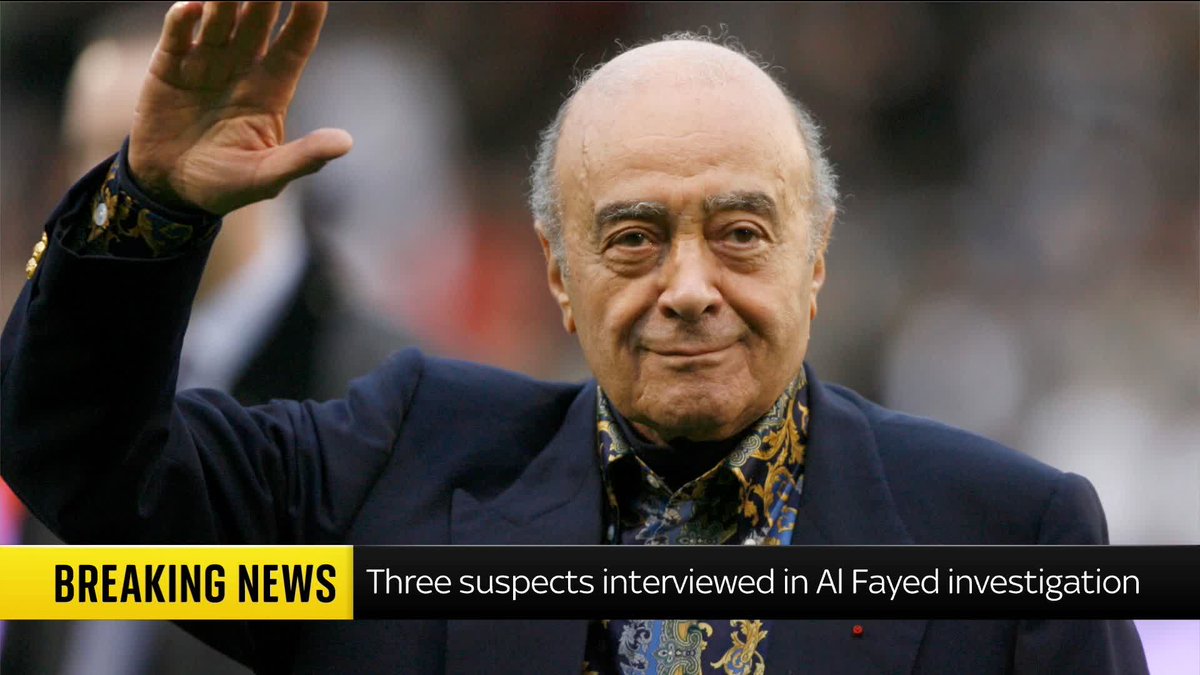 BREAKING: Three women have been interviewed under caution by the Metropolitan Police over suspicions of enabling Mohamed al Fayed's abuse. Sky's Barbara Serra reports ⬇️ Read more 🔗 📺 Sky 501, Virgin 602, Freeview 233 and YouTube