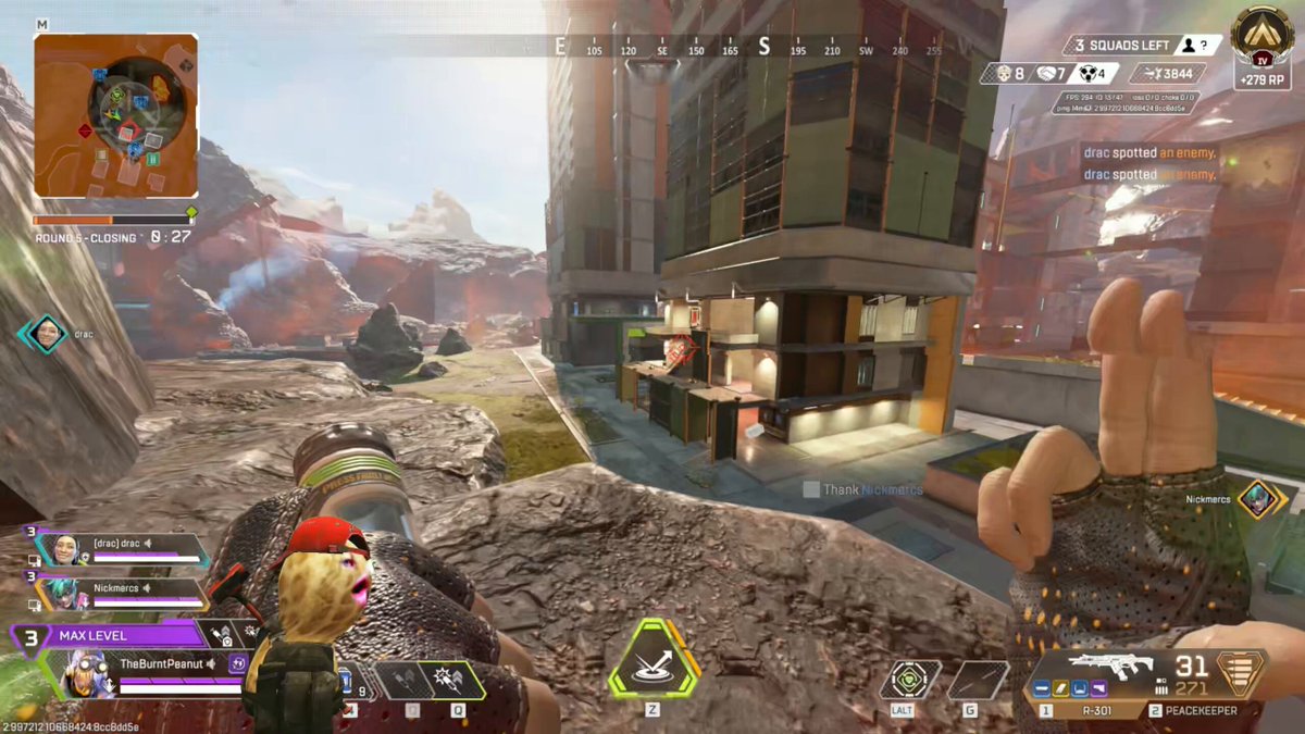 PEANUT CALLS GAME🚨 The Burnt Peanut gets the last 5 kills to win a game in Apex Legends and goes ballistic "we're in our PRIME"