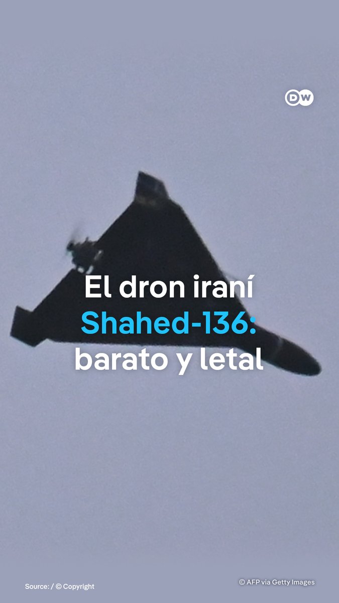 Cómo son los Shahed, los drones iraníes con los que Irán contraataca Los Shahed-136 son cada vez más usados por Irán y sus aliados y están cambiando la forma de hacer guerra. Ruido aterrador, bajo costo y un alcance de 2.000 km: así funciona el dron que podría redefinir el conflicto en Oriente Medio. /asv