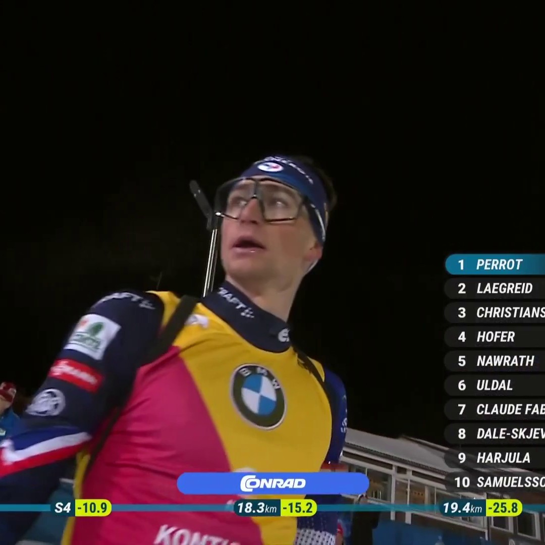 Éric Perrot remporte l'individuel à Kontiolahti ! Le dossard jaune s'adjuge également le petit globe de la spécialité 🙌