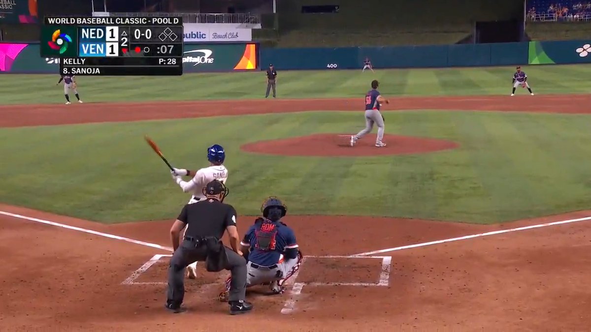 Team Venezuela's Javier Sanoja homers in his home ballpark! #WorldBaseballClassic