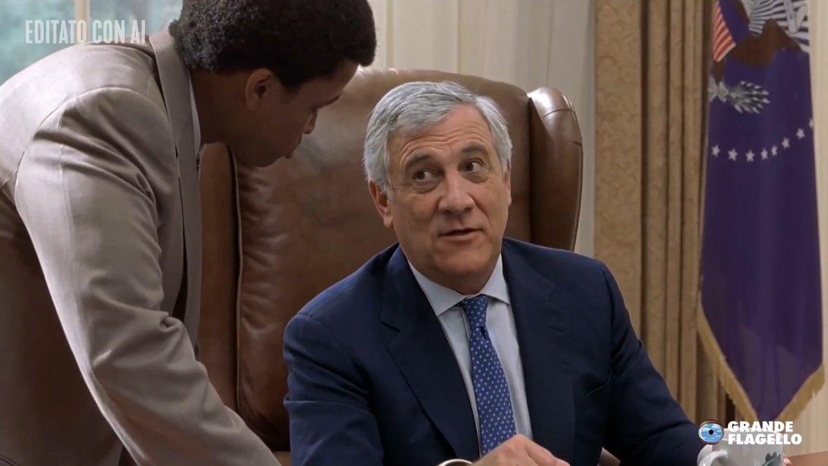 Ho aggiornato Leslie Nielsen con il ministro Tajani. Buona visione 🎬