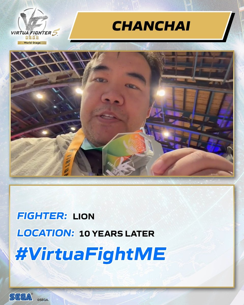 Join Chanchai - Fight Kingdom 2025 VF5REVO Champion on the World Stage in what he calls “The Greatest Single Player Mode in All of Fighting Ganes! Master your skills and conquer over a thousand real opponents, including Chanchai, in Virtua Fighter’s all new World Stage Mode! #VF5REVO #WorldStage