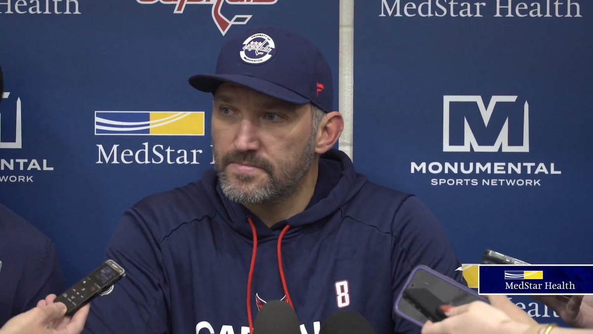 Alex Ovechkin speaks to the media to provide his thoughts on John Carlson and his reaction to today’s news. #ALLCAPS | MedStar Health